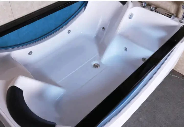 Hot sale large double massage acrylic bathtub with pillow