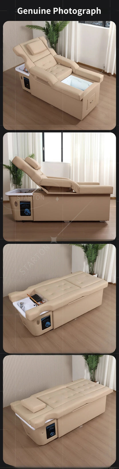 Japanischer Head Spa Shampoo Bett Schönheitssalon Möbel Spa Center Pediküre Stuhl Elektrische Rückenlift Massageliege