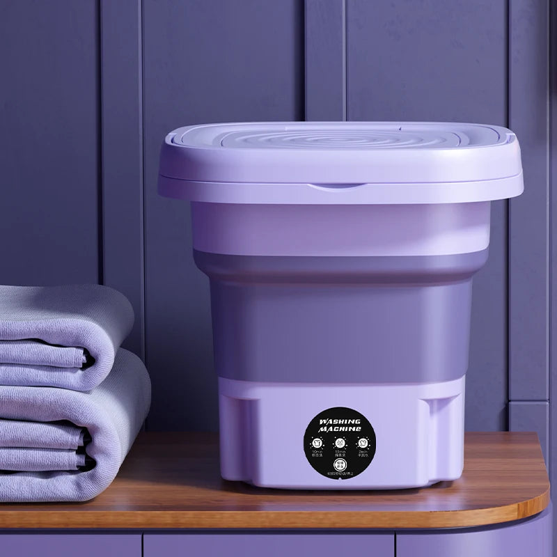 Kleine 8-Liter-faltbare tragbare Waschmaschine mit Schleudertrockner, für Socken, Unterwäsche, Slips, Mini-Haushaltswaschmaschine