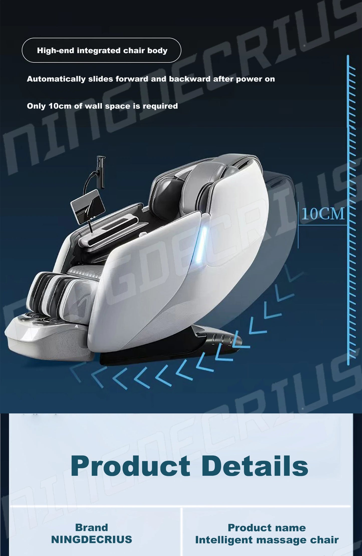 Luxury 4D SL Track 3D Zero Gravity Massage Chair Modern High End Electric Dual Core Zero Gravity Full Body  Massage Chair