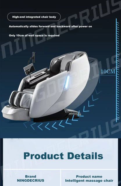 Luxury 4D SL Track 3D Zero Gravity Massage Chair Modern High End Electric Dual Core Zero Gravity Full Body  Massage Chair