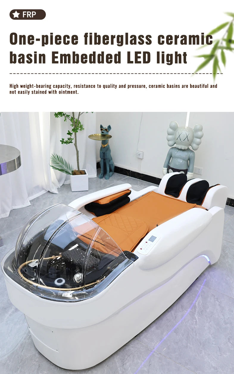 Liege-Elektromassage-Multifunktions-Ganzkörper-Spa-Kopf-Wasserturbinen-Shampoo-Liegen