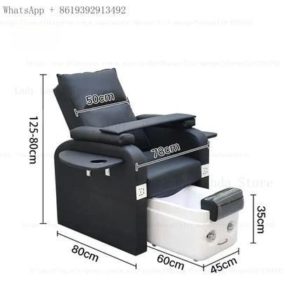 Fußbad-Nagelstuhl Pediküre-Stühle Salon SPA Fußmassage Maniküre Möbel Sofa Material mit elektrischer Rückenlehne