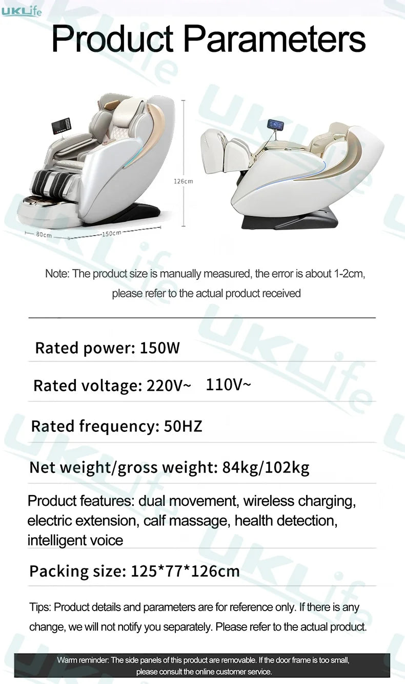 Dual-Core 4D SL-Track Zero-Gravity-Massagesessel | Ganzkörper-Thai-Stretch & Fußverlängerung | 3 Jahre Garantie Luxuriöser Elektrischer Massagesto
