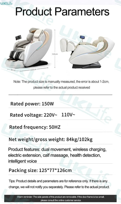 Dual-Core 4D SL-Track Zero-Gravity-Massagesessel | Ganzkörper-Thai-Stretch & Fußverlängerung | 3 Jahre Garantie Luxuriöser Elektrischer Massagesto