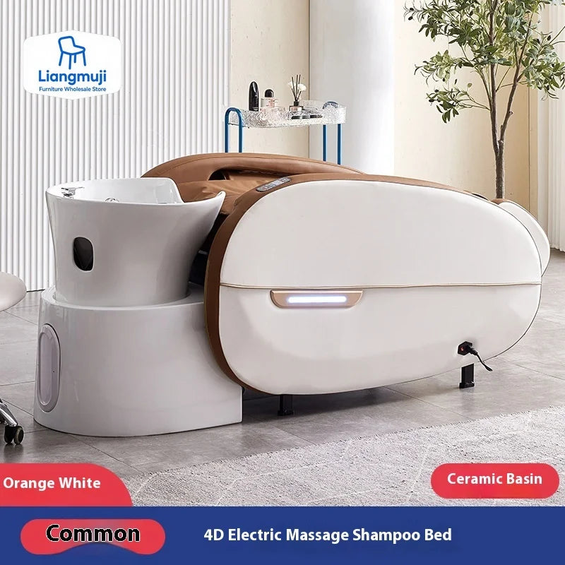 Fabrik Custom Salon Haarewaschsessel elektrischer Massagetisch Kopfhaut-Spa-Shampoobett