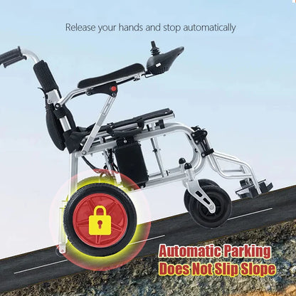 High quality iron frame left and right foldable electric wheelchair