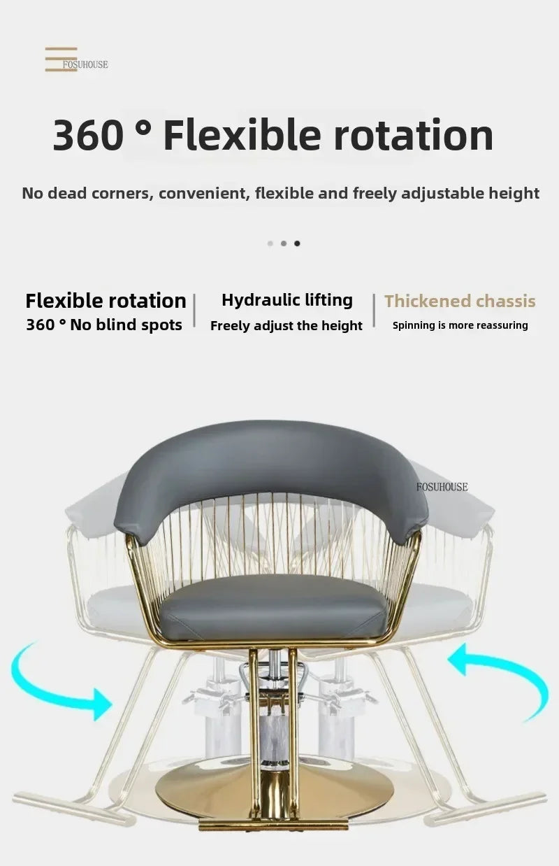 Nordic Salonmöbel Friseurstühle Friseursalon Professioneller Friseurstuhl Hebebarer Drehstuhl Schönheitssalon Friseurstuhl
