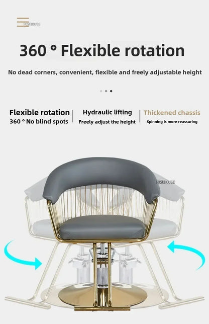 Nordic Salonmöbel Friseurstühle Friseursalon Professioneller Friseurstuhl Hebebarer Drehstuhl Schönheitssalon Friseurstuhl