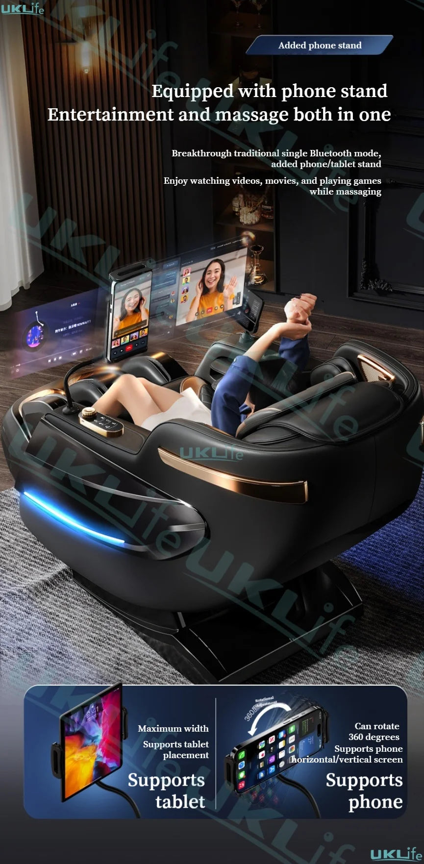 2026 MAX6D Dual-Core Jade-Massagesessel mit Wadenmassage, 152 cm Dual-SL-Schiene, KI-Sprachsteuerung, Schwerelosigkeitsmodus