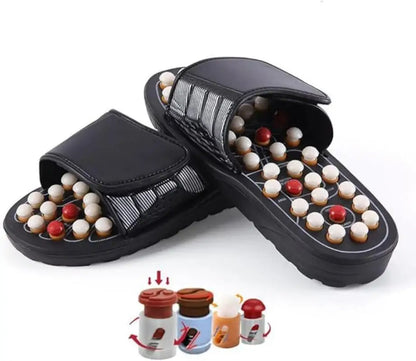 1 Paar Entlastungs-Fußmassage-Pantoffeln, Reflexzonenmassage-Sandalen zur Fußstress-Akupunktur, Gesundheitspflege-Pantoffeln, Schuhe zur Verbesserung der Durchblutung