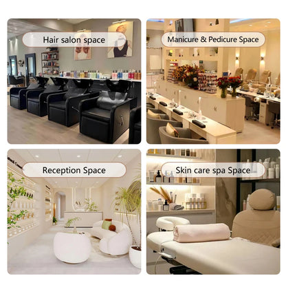 Multifunktionaler japanischer Head Spa Haarwaschsessel mit bequemer Kopfstütze, modernes Design für Friseursalons, Fabrikpreis