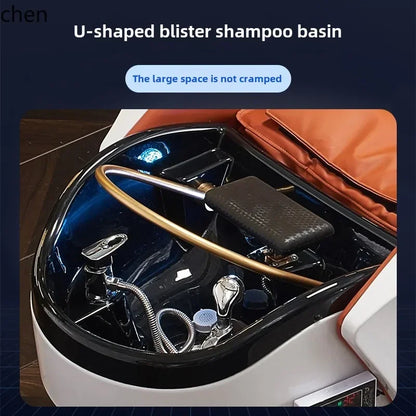 Elektrisches intelligentes Massage-Shampoo-Bett für Friseursalons, spezielles Begasungs-Kopfbehandlungs-Wasserzirkulationsbett