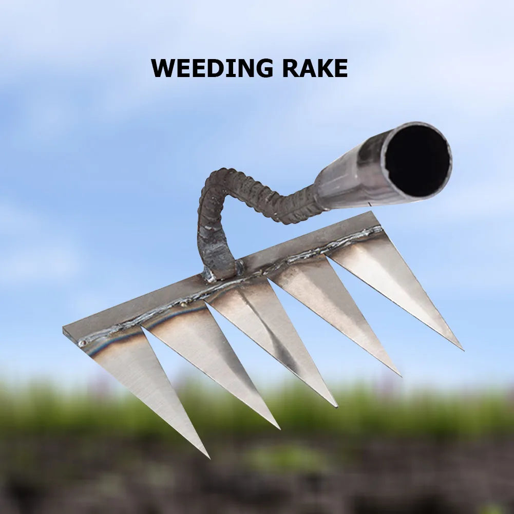 5/6/7/8 dents fer jardinage houe désherbage râteau outil agricole saisir râteau ameublissement sol clou râteau outil artefact herse outil agricole