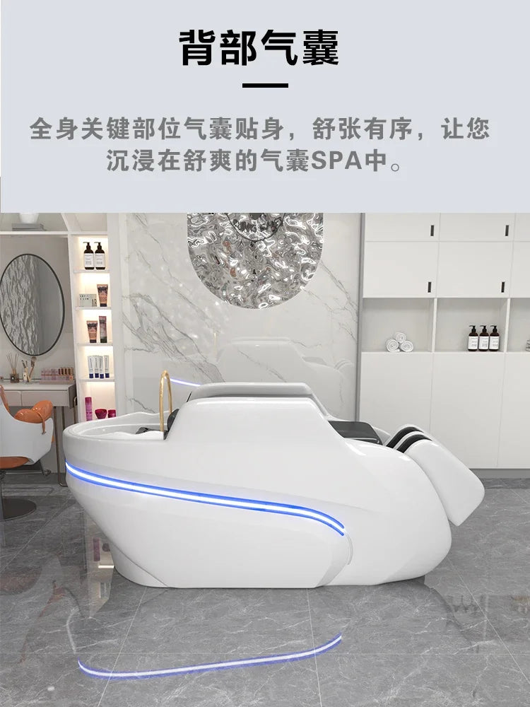 M178 Automatisches intelligentes elektrisches Massage-Shampoo-Bett für Friseursalons, spezielles Wasserzirkulations-Haarpflegebett