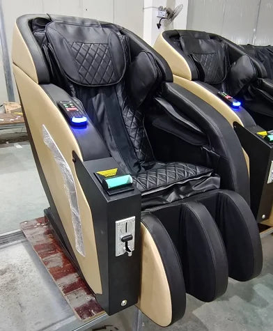 Massage ChairVIP Verkaufsautomat zu verkaufen Elektrischer Ganzkörpermassage-Sessel, betrieben mit Geldscheinen/Münzen/Dollarn, tragbar für Einkaufszentren