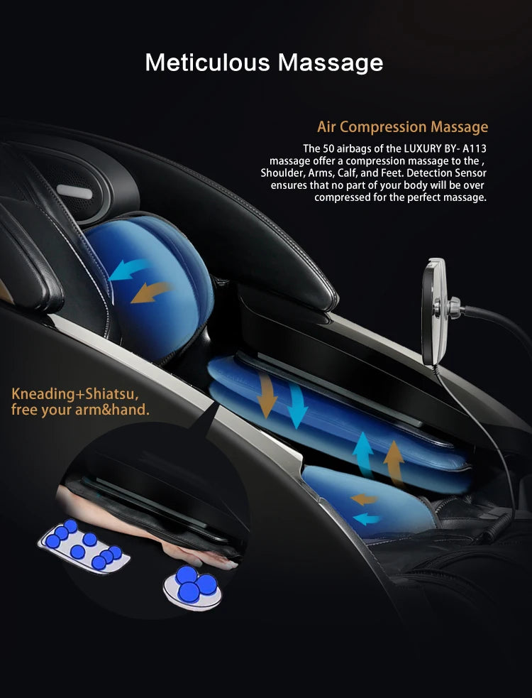 [2026]Deep 6D Ultra Comfortable & Strong Full Body Office Massage Chair Various Massage Modes Zero Gravity Function Factory Orig