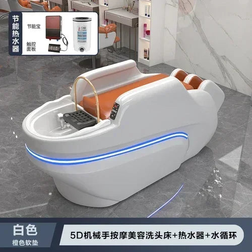 M178 Automatisches intelligentes elektrisches Massage-Shampoo-Bett für Friseursalons, spezielles Wasserzirkulations-Haarpflegebett