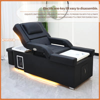 Professionelle elektrische Rückenlehne Lift Beauty SmartShampoo Bett Salon Haar- & Kopfhautpflege Fuß-Spa-Pediküre-Bett für Friseursalon