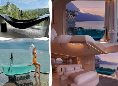 Customization Luxury Steam Shower Room with Jacuzzier Tub Hydro Therapy Massage Steam Bath Room Glass Shower Cabin Wet Sauna Roo