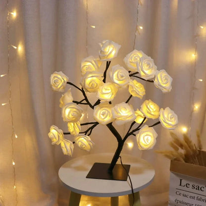 LED Rose Flower Table Lamp – Romantic Fairy Lights Decoration