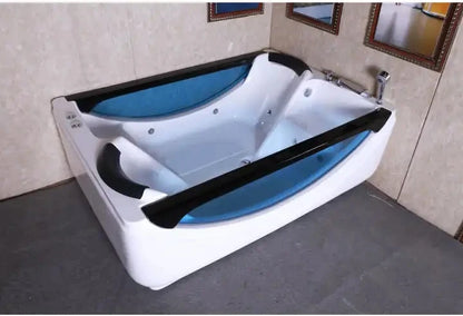 Hot sale large double massage acrylic bathtub with pillow