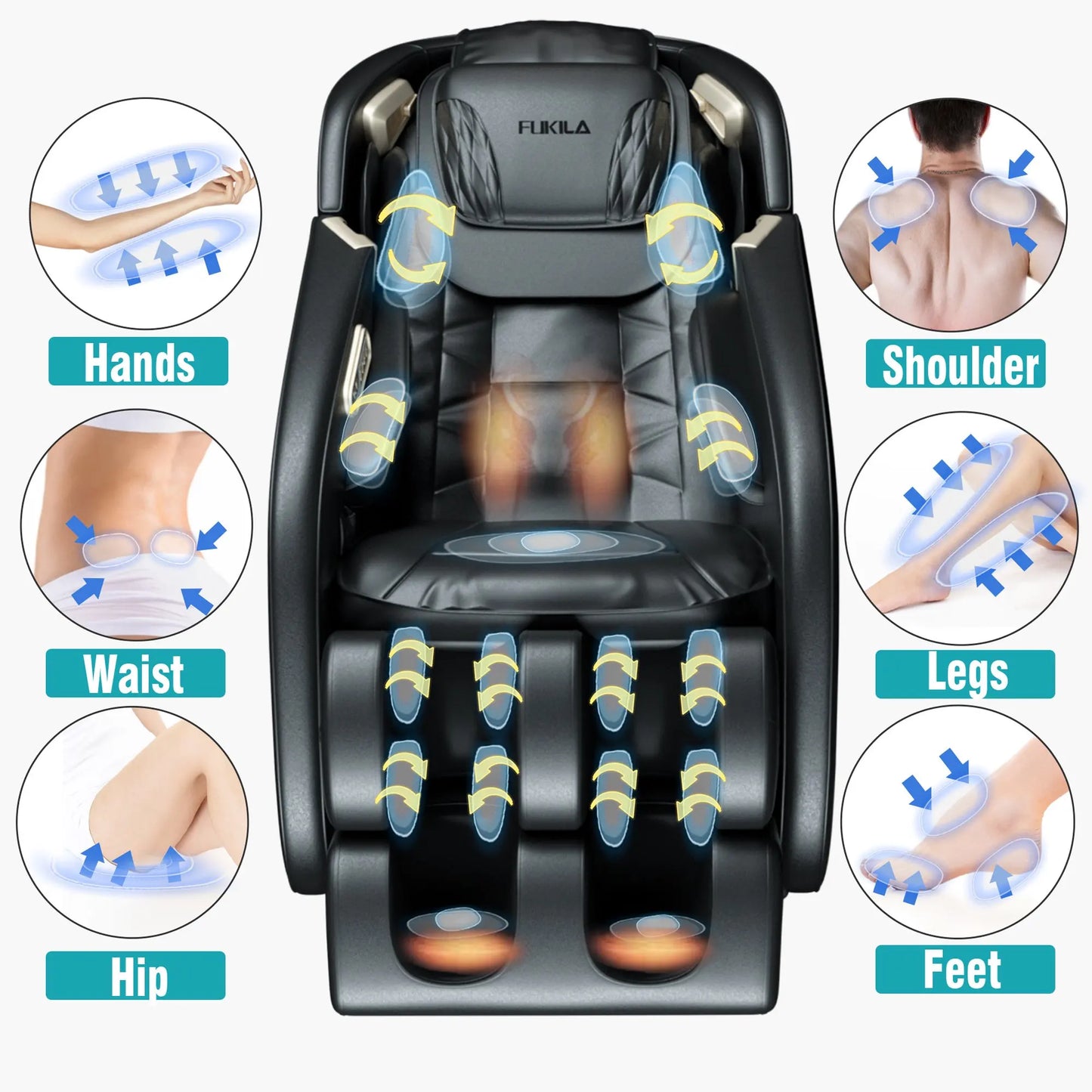 4D SL Airbag Zero Gravity full body Massage Chair Home 3D Office Foot Roller Shiatsu Office Chair Massage Sofa