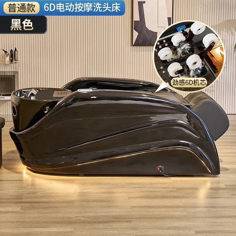 Elektrisches intelligentes Massage-Shampoo-Bett für Friseursalons, spezielles Begasungs-Kopfbehandlungs-Wasserzirkulationsbett