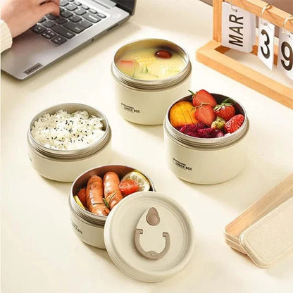 3-Layer Insulated Lunch Box Set – Stackable Thermal Food Containers for Adults & Kids