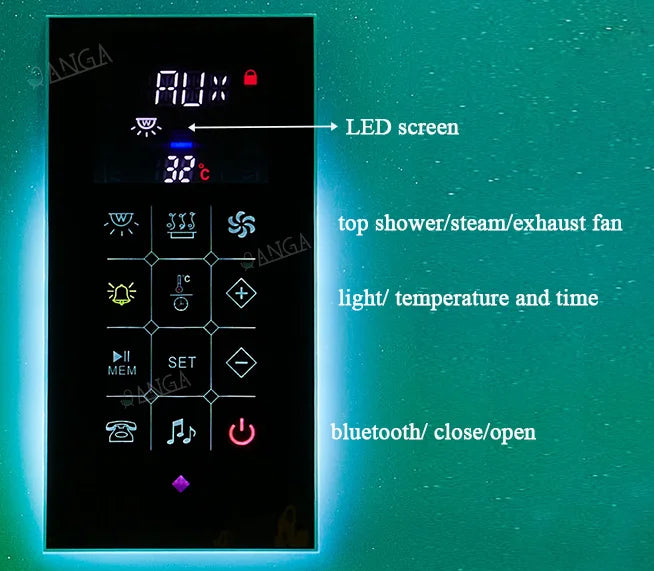 Customization Luxury Steam Shower Room with Jacuzzier Tub Hydro Therapy Massage Steam Bath Room Glass Shower Cabin Wet Sauna Roo