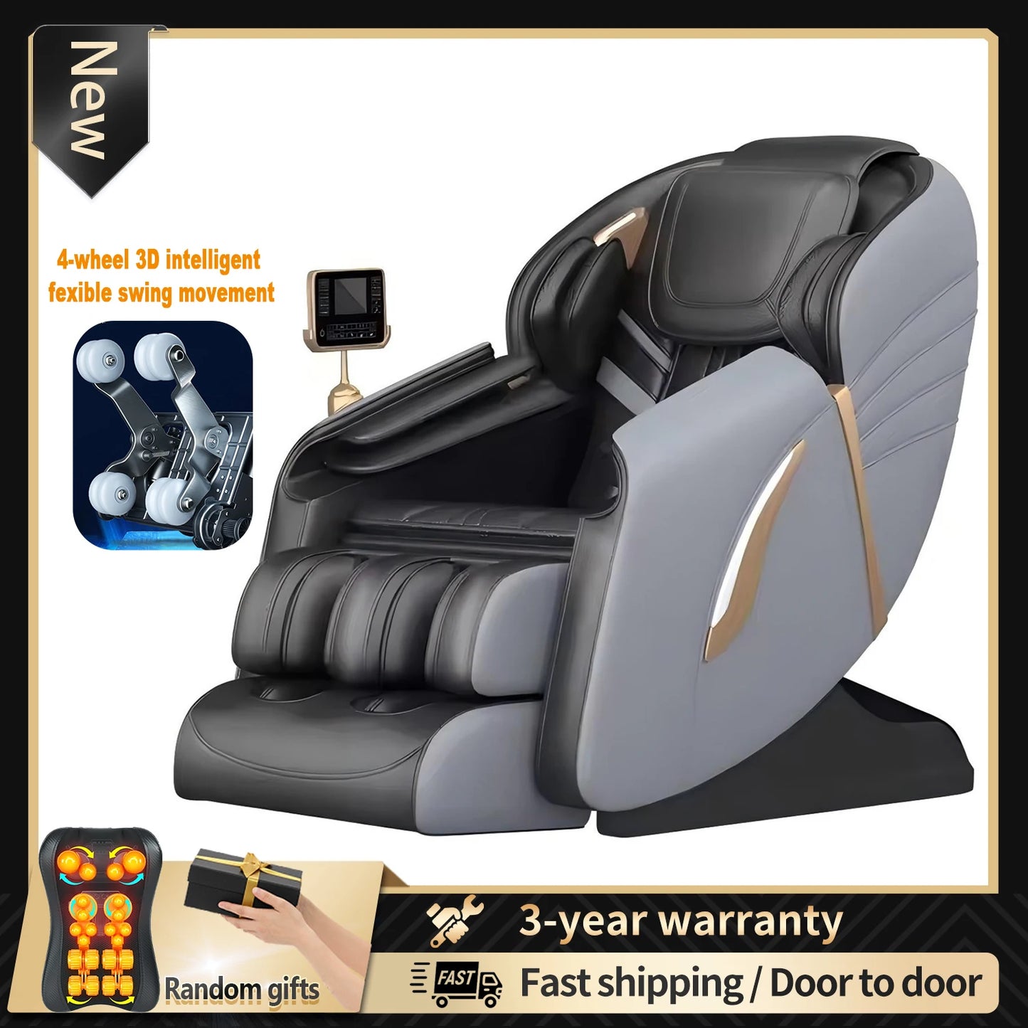 Massagesessel Ganzkörper Zero Gravity Shiatsu SL Track Airbag-Massage 3 Jahre Garantie Elektrische Massagesessel für Büromassage