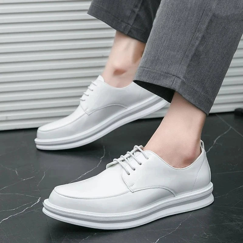 Handmade Leather Men’s Shoes – 2024 Casual Oxfords & Business Sneakers