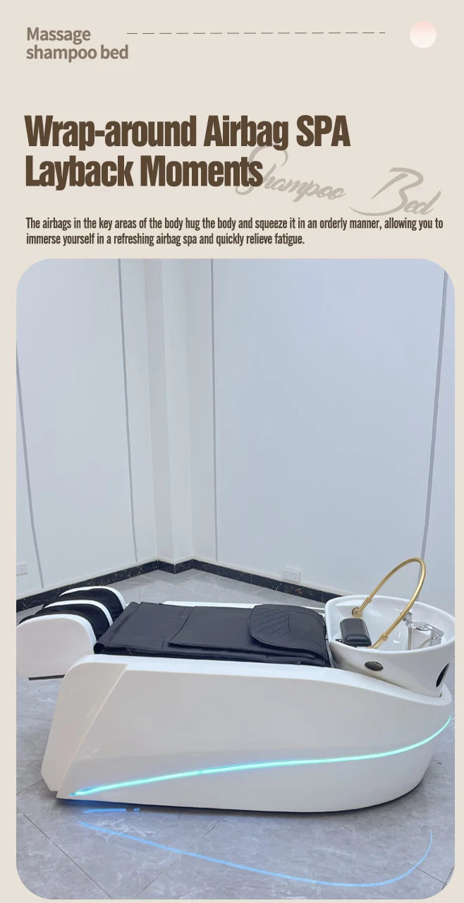 Japanese Head Spa Hair Washing Massage Bed Station Massage bed With Steam SPA Head Water Therapy