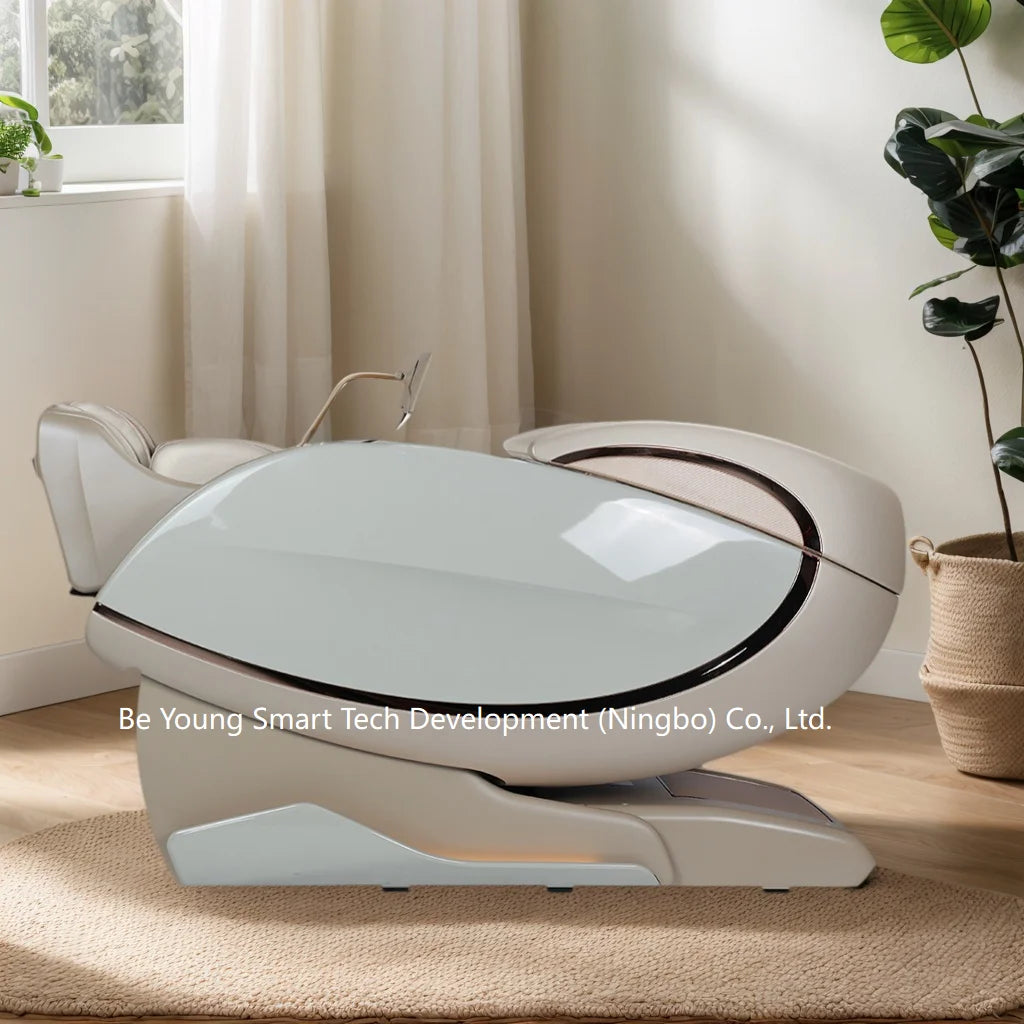 Fauteuil de massage corps entier, fauteuil de massage zéro gravité, chauffage, massage des pieds, modes automatiques, écran tactile (noir et blanc)