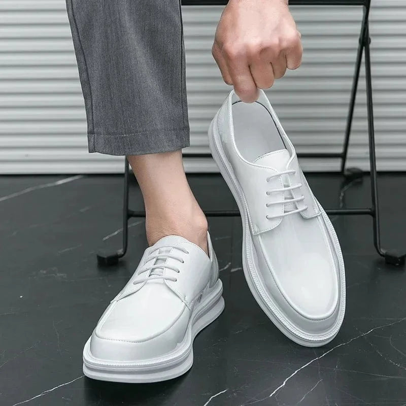 Handmade Leather Men’s Shoes – 2024 Casual Oxfords & Business Sneakers