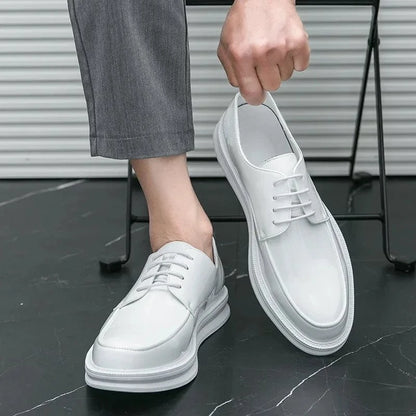 Handmade Leather Men’s Shoes – 2024 Casual Oxfords & Business Sneakers