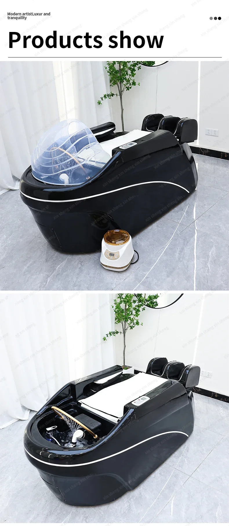 Factory Hair Salon Shampoo Bed Head SPA Fumigation Machine Electric Massage Table For Leisure Health Store Commercial Furniture
