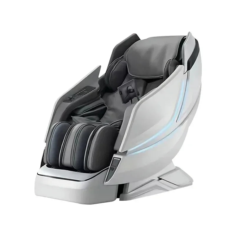 Massage Chair with Voice Control, Full Body Elastic Massage Chair with Voice Control, Heating, LCD Remote Control, Foot Rolle