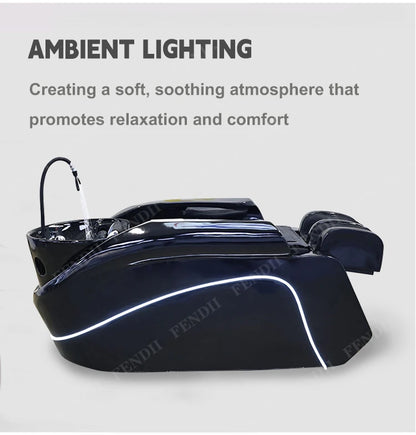 Head Spa Bed Hair Shampoo Chair Electric Massage Shampoo Chair With Head Therapy
