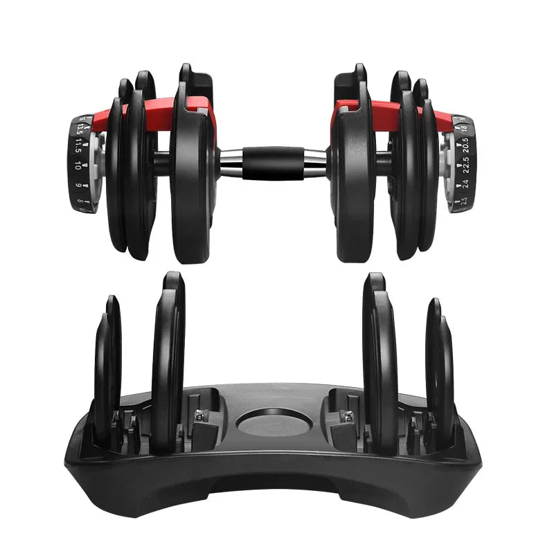 Verstellbarer 10–50 kg Hantelsatz mit mehreren Gewichtsoptionen, rutschfester Nylon-Griff, individuelles Logo, Langhantel-Krafttraining, 24 kg Hantel