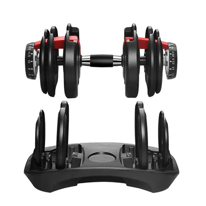 Verstellbarer 10–50 kg Hantelsatz mit mehreren Gewichtsoptionen, rutschfester Nylon-Griff, individuelles Logo, Langhantel-Krafttraining, 24 kg Hantel