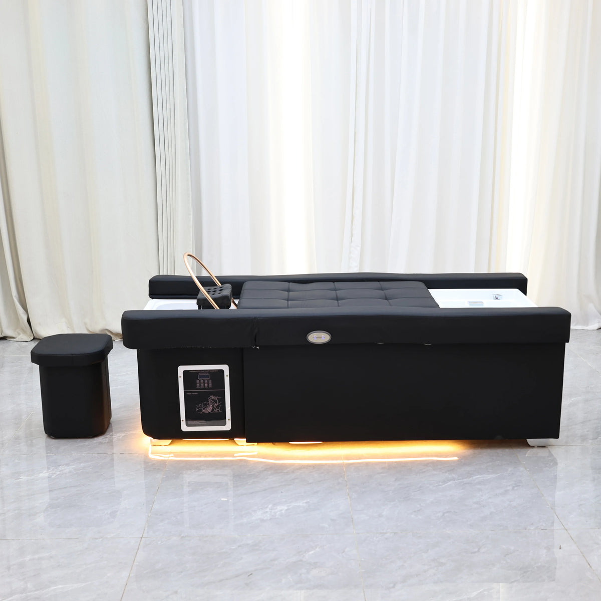 XinSheng Electric Adjustable Lift Shampoo Bed Massage Table All-in-One Salon SPA Massage Bed with Hair Washing Basin & Foot Bath