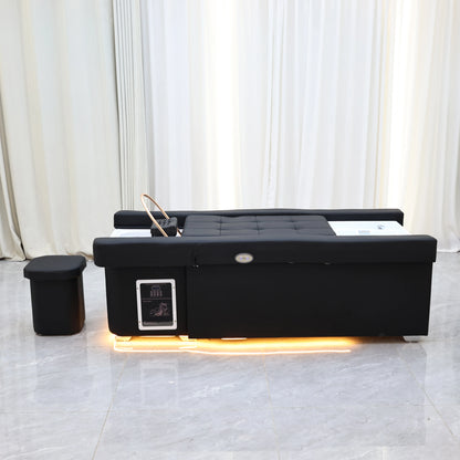 XinSheng Electric Adjustable Lift Shampoo Bed Massage Table All-in-One Salon SPA Massage Bed with Hair Washing Basin & Foot Bath
