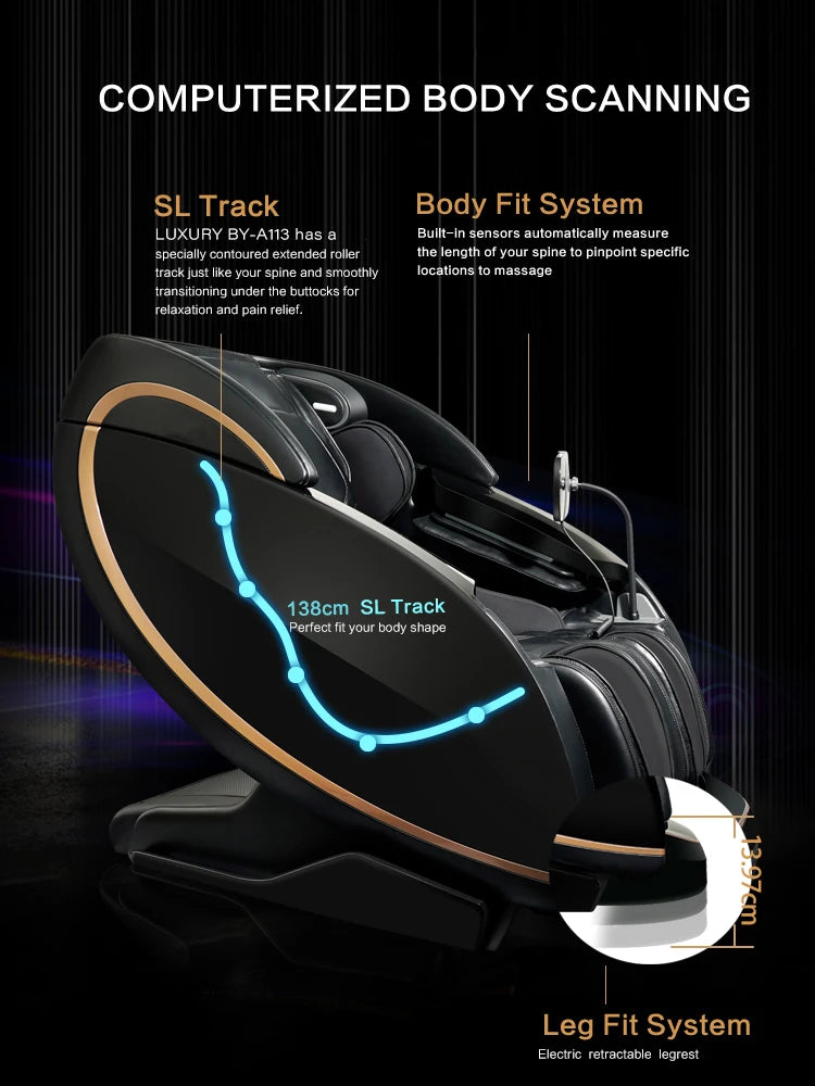 [2026]Deep 6D Ultra Comfortable & Strong Full Body Office Massage Chair Various Massage Modes Zero Gravity Function Factory Orig