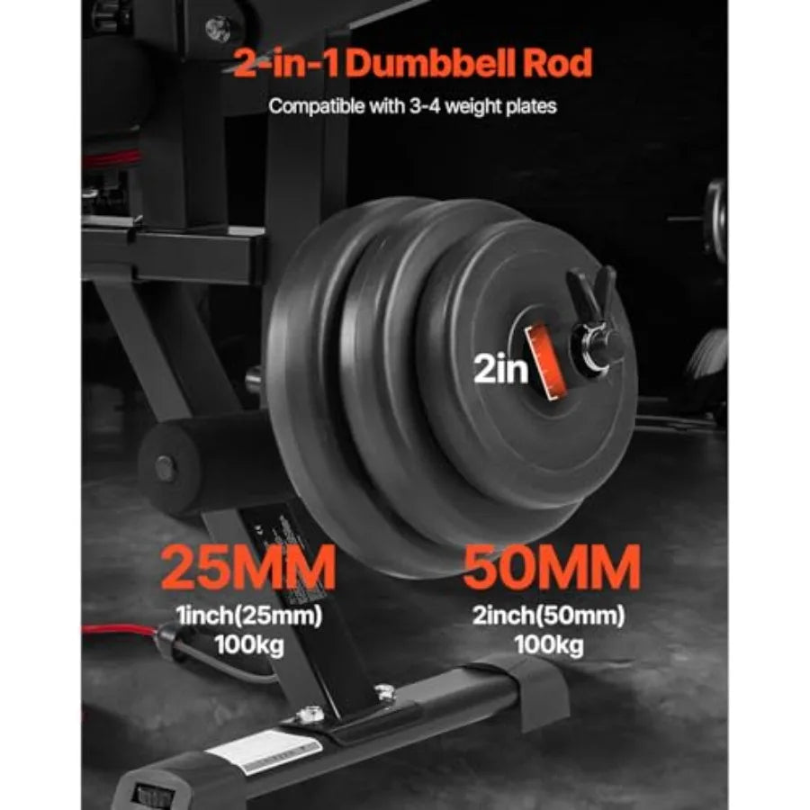 Verstellbare Hantelbank, bis zu 360 kg Belastbarkeit für umfassendes Ganzkörpertraining. Ideale Bauchmuskelbank für Krafttraining im Heim-Fitnessstudio Tr