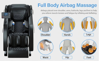 massage chair 4d zero gravity Automatic Heating Massage Chair Bluetooth Music  with Airbag Reclining Shiatsu Massage Chair
