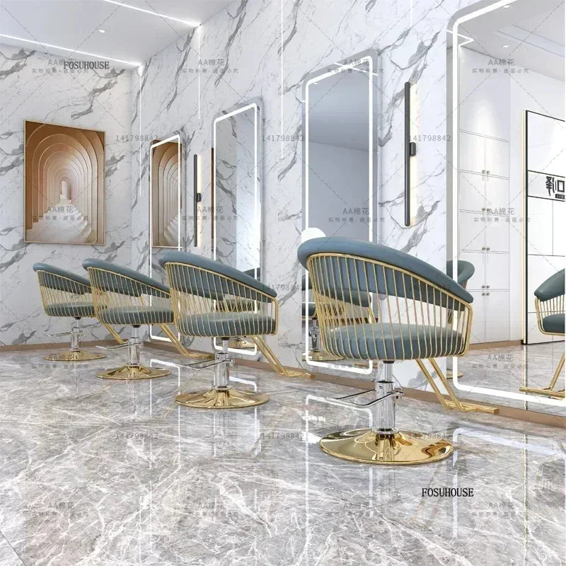 Nordic Salonmöbel Friseurstühle Friseursalon Professioneller Friseurstuhl Hebebarer Drehstuhl Schönheitssalon Friseurstuhl