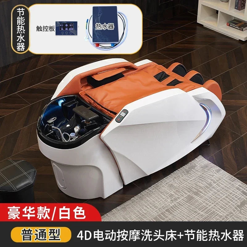 Elektrisches intelligentes Massage-Shampoo-Bett für Friseursalons, spezielles Begasungs-Kopfbehandlungs-Wasserzirkulationsbett