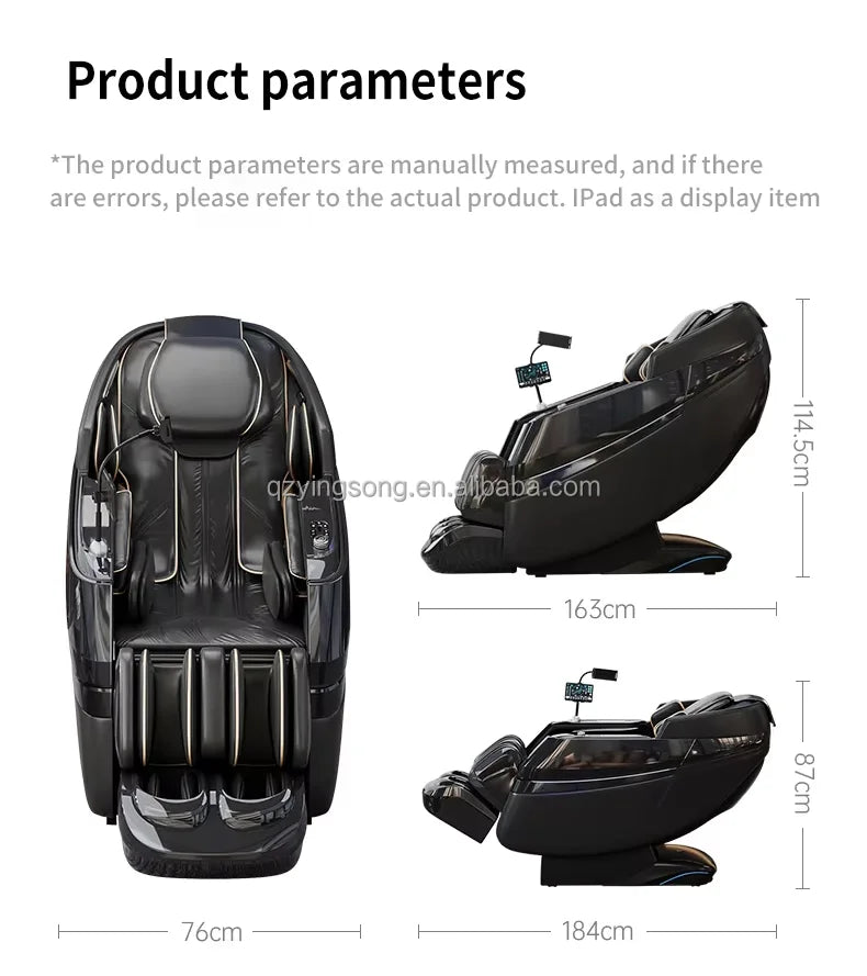 Full body zero gravity heating deep tissue massage chair, Bluetooth roller massage chair