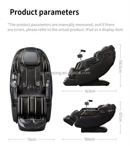 Full body zero gravity heating deep tissue massage chair, Bluetooth roller massage chair